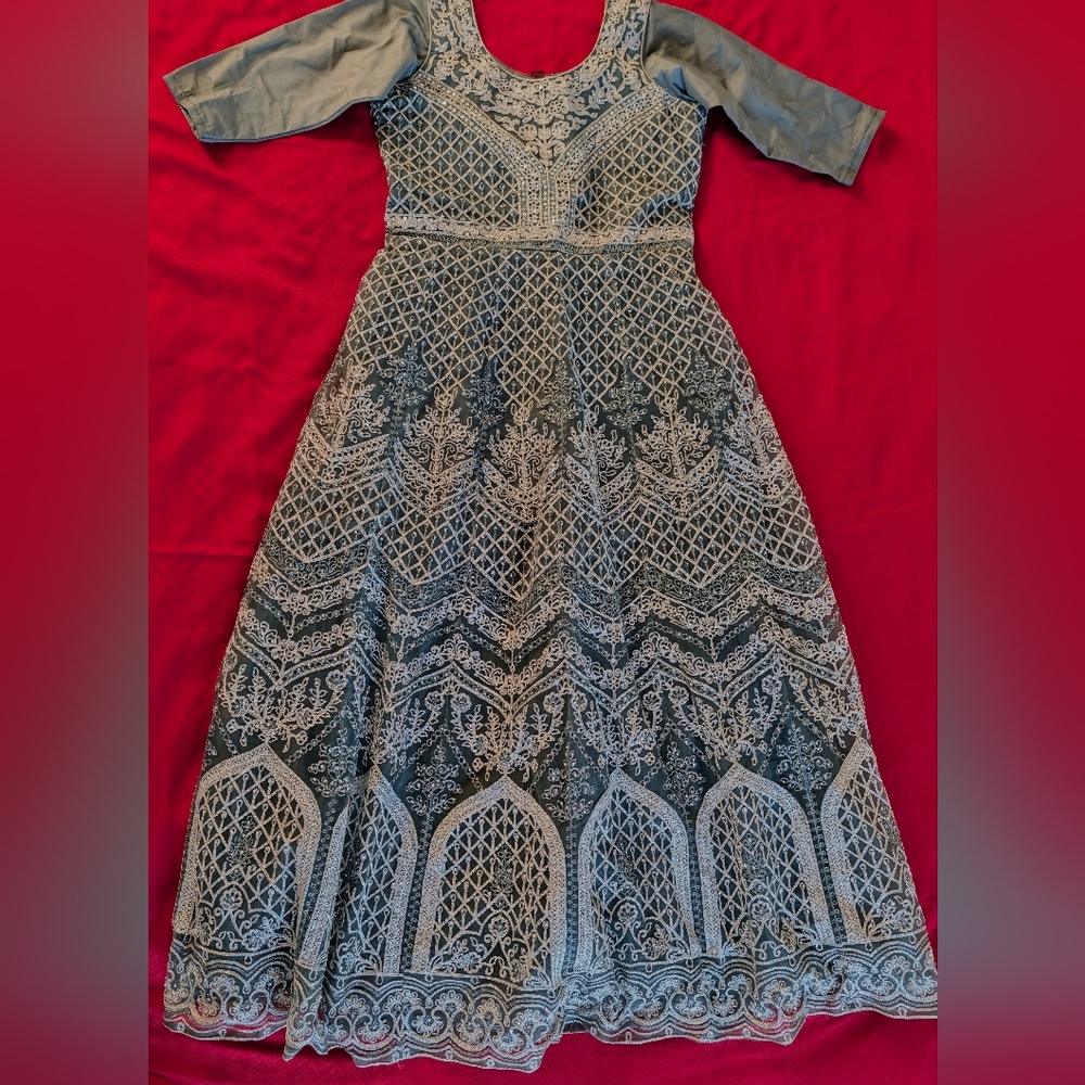 Indian Party Wear Ethnic Gown  Embroidered Women's Dress - XL